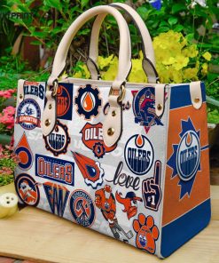 Edmonton Oilers 1 Leather Handbag For Women Gift_1