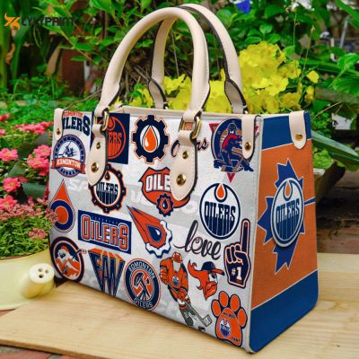 Edmonton Oilers 1 Leather Handbag For Women Gift_1