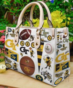 Georgia Tech Yellow Jackets Leather Handbag For Women Gift_1