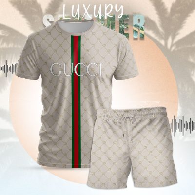 Gucci Combo Unisex T-Shirt & Short Limited Luxury Outfit Mura1148