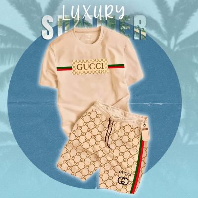 Gucci Combo Unisex T-Shirt & Short Limited Luxury Outfit Mura1157