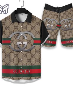 Gucci Luxury Hawaiian Shirt & Short Set Mura1010