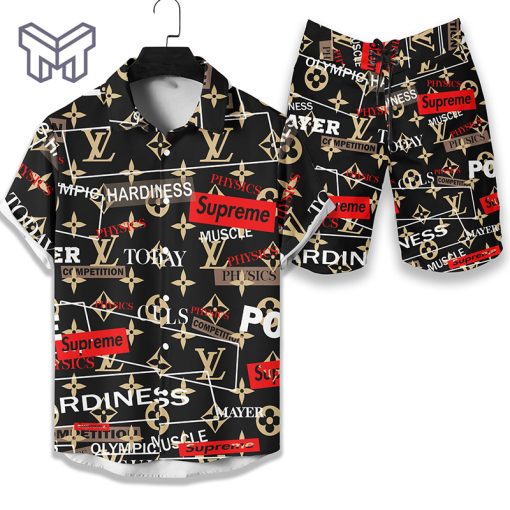 LV Louis Vuitton Luxury Hawaiian Shirt & Short Set Mura1126