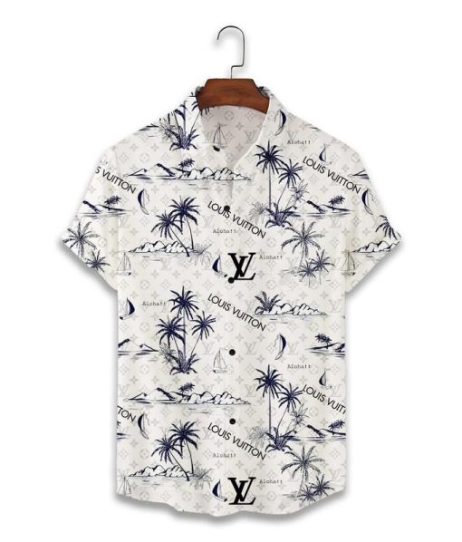 LV Louis Vuitton Luxury Hawaiian Shirt & Short Set Mura1160