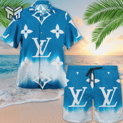 Louis Vuitton Blue Sky Luxury Brand Premium Fashion Hawaii Set