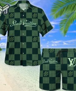 Louis Vuitton Green Luxury Brand Fashion Hawaii Set