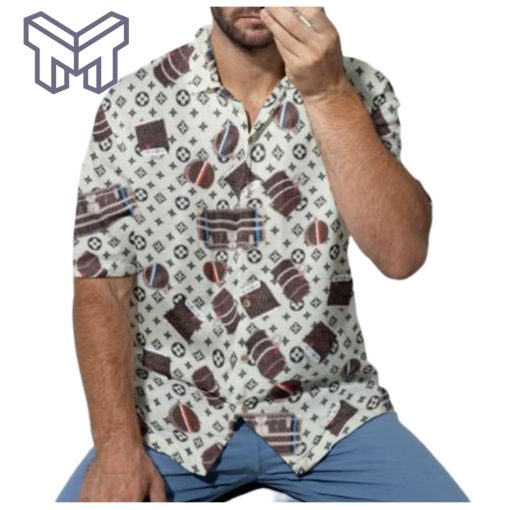 Louis Vuitton Hawaiian Shirt, Hawaiian Shirts For Men, Louis Vuitton button Shirt – dn18883