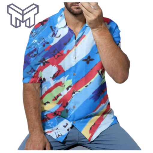 Louis Vuitton Hawaiian Shirt, Hawaiian Shirts For Men, Louis Vuitton button Shirt– dn18879