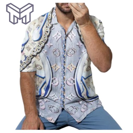 Louis Vuitton Hawaiian Shirt, Hawaiian Shirts For Men, Louis Vuitton button Shirt– dn18889