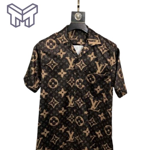 Louis Vuitton Hawaiian Shirt, Hawaiian Shirts For Men, Louis Vuitton button Shirt– pcy-lnt000078