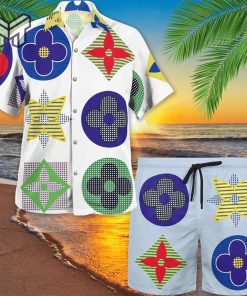 Louis Vuitton Pattern Luxury Brand Fashion Hawaii Set