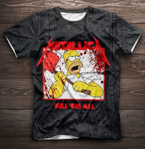 Metallica Homer Simpson Kill ‘Em All T-Shirt