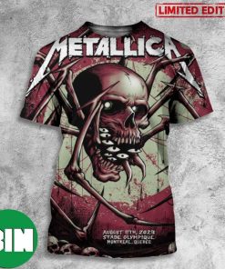 Metallica World Tour Stade Olympique Montreal Quebec Canada August 3D T-Shirt