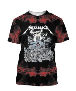 Metallica Rock Band 3D Printed T-Shirt