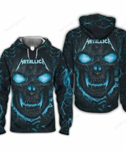 Metallica Skull Hoodie All Over Print Shirt Black