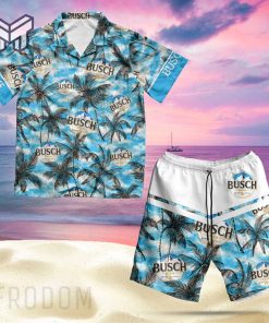 Personalized Tropical Busch Beer Hawaiian Shirt And Shorts Set