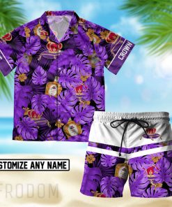 Personalized Tropical Crown Royal Hawaiian Shirt And Shorts Set