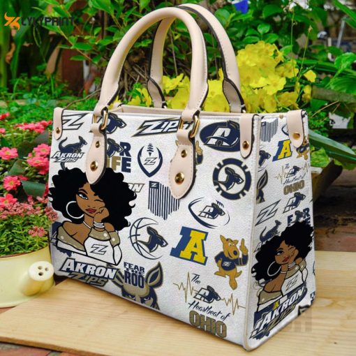 Akron Zips Leather Handbag