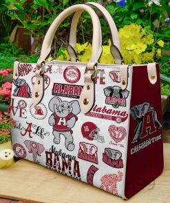 Alabama Crimson Tide Leather Handbag For Women Gift