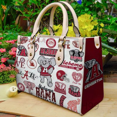 Alabama Crimson Tide Leather Handbag For Women Gift