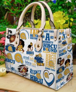 Albany State University Golden Rams Leather Handbag Gift For Women