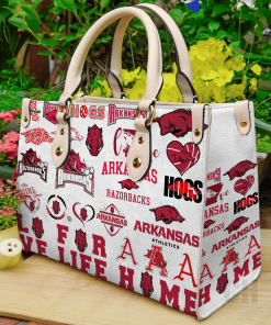 Arkansas Razorbacks Leather Hand Bag CH For Women Gift