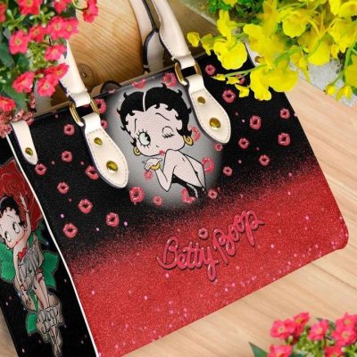 Betty Boop white Leather Bag For Women Gift