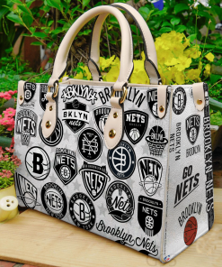 Brooklyn Nets 2 Leather Bag For Women Gift