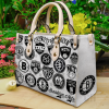 Brooklyn Nets Leather HandBag For Women Gift Type01