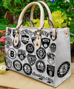 Brooklyn Nets Leather HandBag For Women Gift Type01