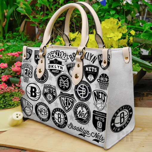 Brooklyn Nets Leather HandBag For Women Gift Type01