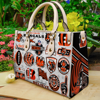 Cincinnati Bengals Leather Bag For Women Gift Type01