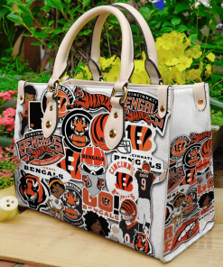 Cincinnati Bengals Leather Hand Bag For Women Gift Type01