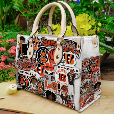 Cincinnati Bengals Leather Hand Bag For Women Gift Type01