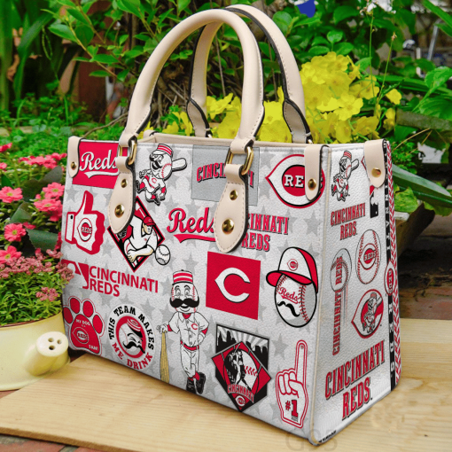 Cincinnati Reds Leather Bag For Women Gift Type02