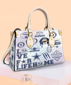 Dallas Cowboys White Leather Bag For Women Gift