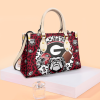 Georgia Bulldog Leather Hand Bag For Women Gift