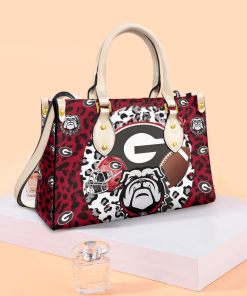 Georgia Bulldog Leather Hand Bag For Women Gift