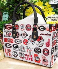 Georgia Bulldogs Leather Bag For Women Gift Type01