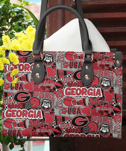 Georgia Bulldogs Leather HandBag For Women Gift