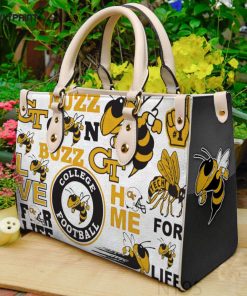 Georgia Tech Yellow Jackets Leather Handbag Gift For Women