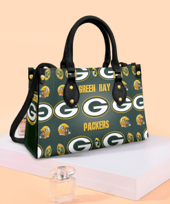 Green Bay Packers Black Leather Bag For Women Gift