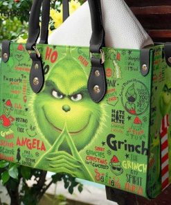 Grinch Leather Handbag For Women Gift