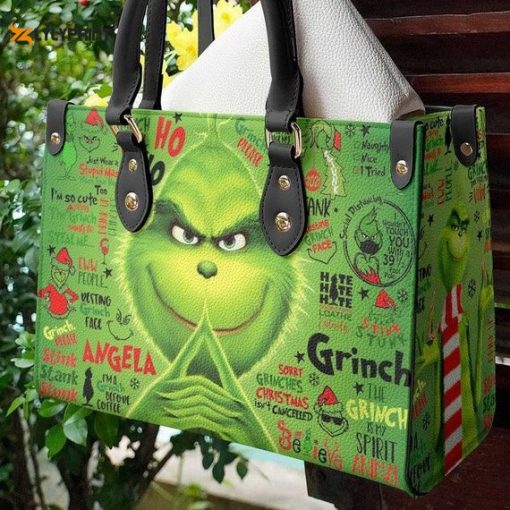 Grinch 1 Leather Handbag For Women Gift