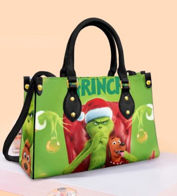 Grinch Leather HandBag For Women Gift