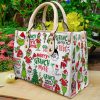 Grinch Leather Handbag For Women Gifts