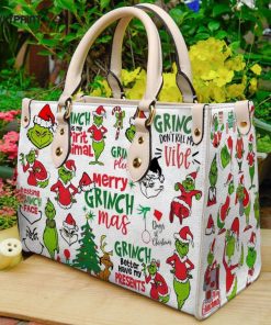 Grinch Leather Handbag For Women Gifts