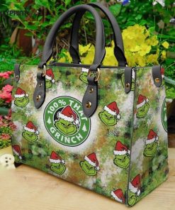 Grinch Love Leather Handbag