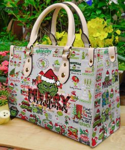 Grinch Lover Leather Handbag Women Gift