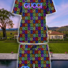 Gucci Combo Unisex T-Shirt & Short Limited Luxury Outfit Mura1010